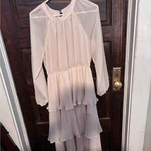 Elegant Long Sleeve Tiered Dress